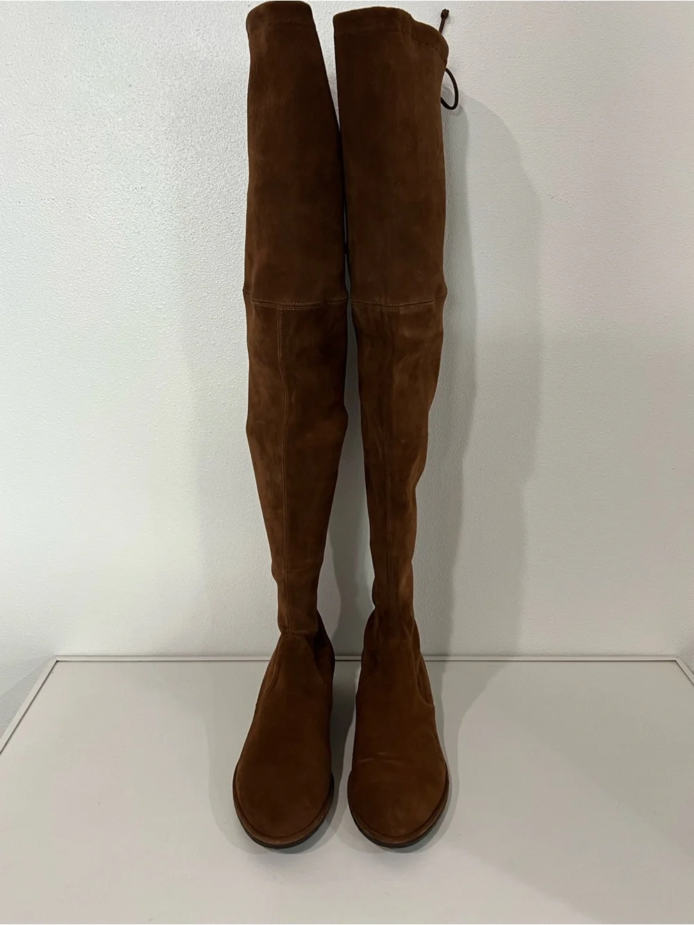 Stuart Weitzman Lowland Over-the-Knee Boots – Walnut Suede – Women’s Size 9